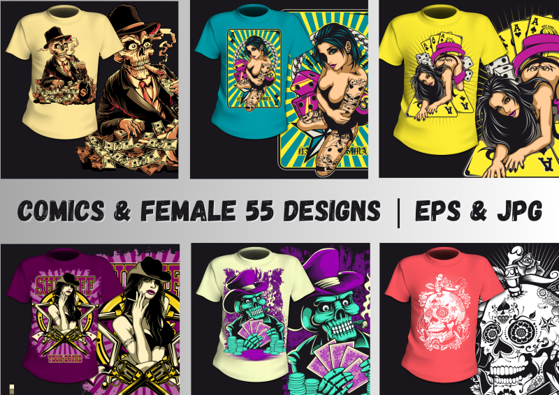 50 Comics and Female T-Shirt Design: Express Your Unique Style with Graphic Fashion