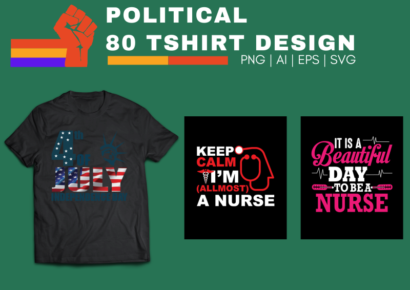 80 Political T-Shirt Design Bundle: Wear Your Beliefs with Pride