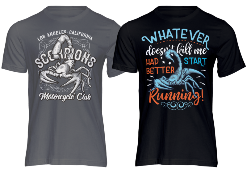 Scorpion 8 T-shirt Designs Bundle: Embrace the Sting!