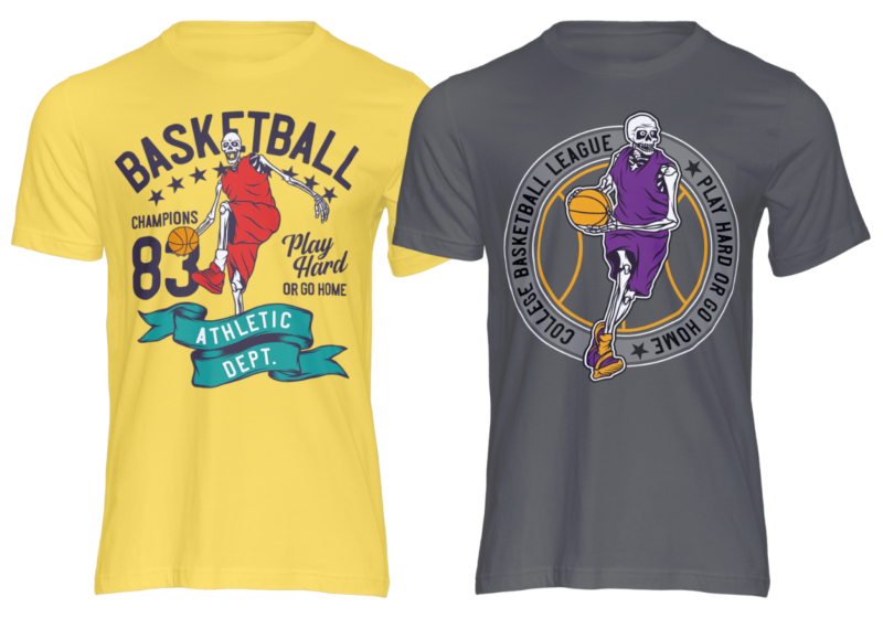 Basketball 10 T-shirt Designs Bundle: Slam Dunk Your Style Game!