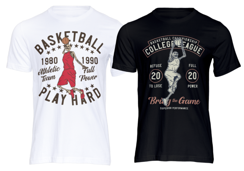 Basketball 10 T-shirt Designs Bundle: Slam Dunk Your Style Game!