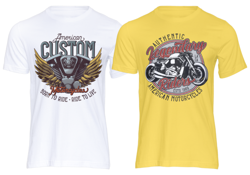 Bobber Motorcycle 10 T-shirt Designs Bundle: Ride in Style!