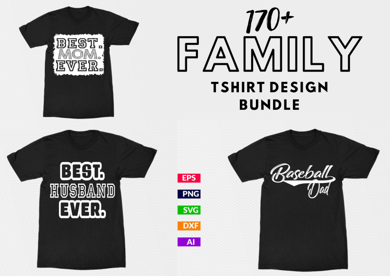 Uniting Families with Style: Explore the 170+ Family T-Shirt Design Bundle