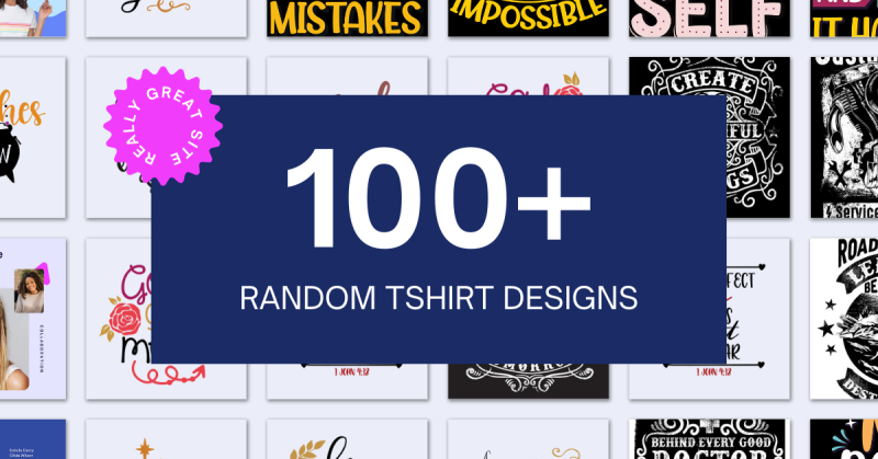 100+ Random T-Shirt Design Bundle: Discover Endless Creativity in Every Design