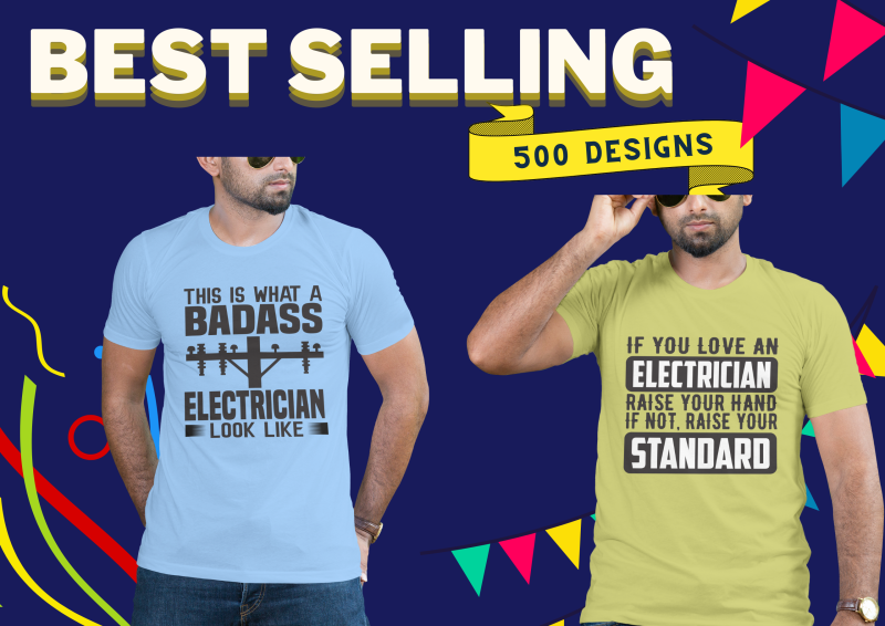 Best Selling T-Shirt Design Bundle: 500+ Designs with All Fonts Included
