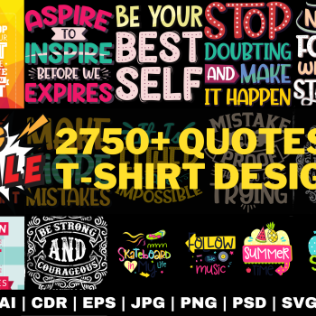 2750+ Quotes T-Shirt Design Bundle: Elevate Your Style and Inspire