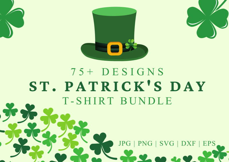 75+ St. Patrick's Day T-Shirt Design Bundle: Wear Your Irish Spirit with Style
