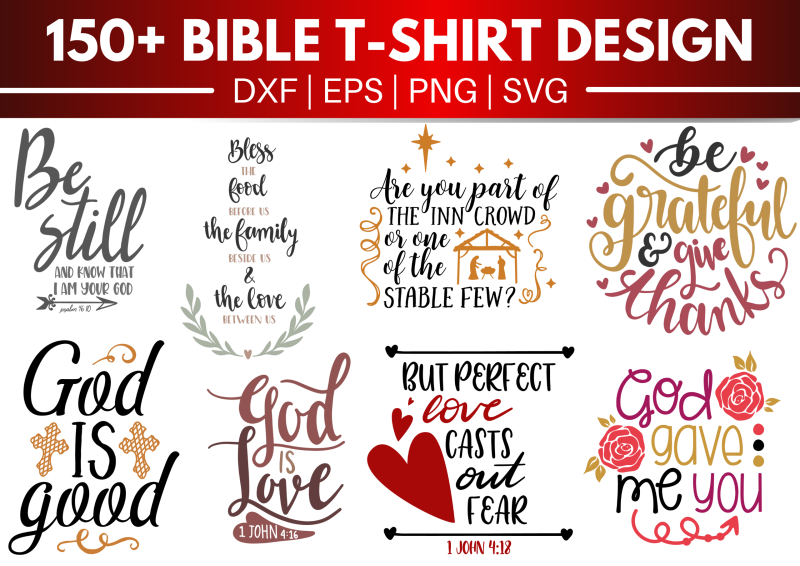 150+ Bible T-Shirt Design Bundle: Wear Your Faith with Style