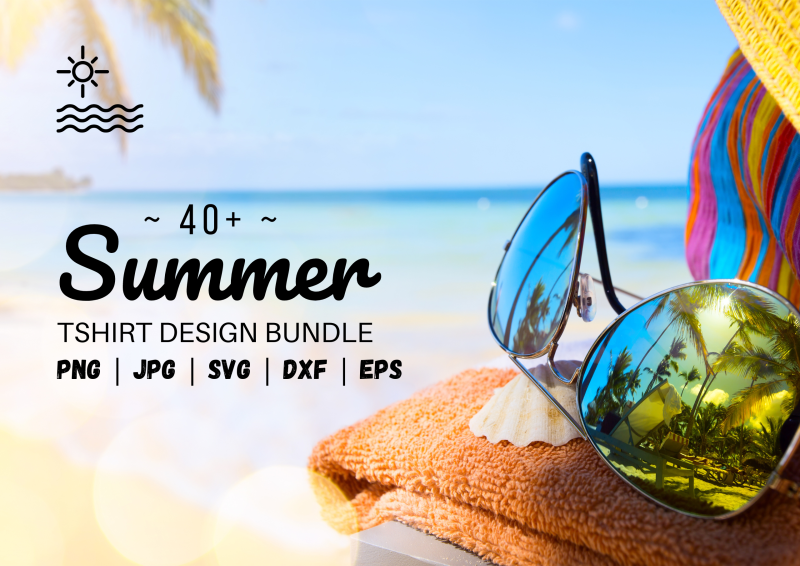 40+ Summer T-Shirt Design Bundle: Embrace the Sun and Sand in Style
